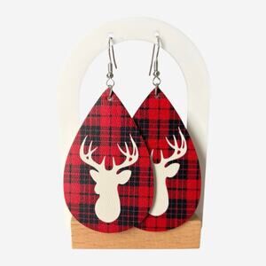 Reindeer Tear Drop Earring